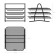 Paper tray horizontal 3-level Erich Krause Steel, assembly, metal mesh, black