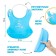 Blory for feeding silicone with pocket, blue color
