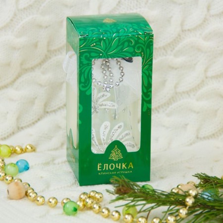 Christmas tree toy "Crystal bell" H-8.2 cm-1
