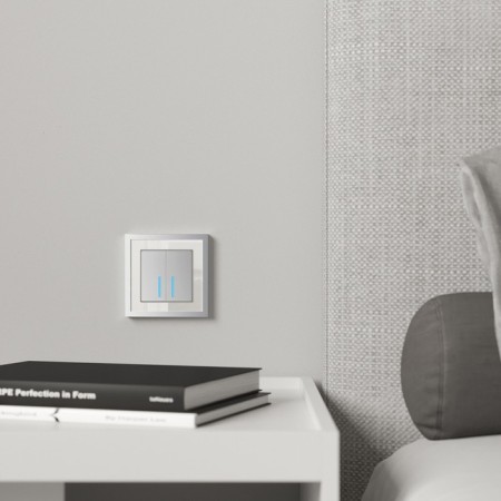 Frame W0012850, 1 Baguette socket, white silver-1