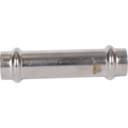 Equal coupling Rommer RSS-0017-000015, D = 15 mm, press, stainless steel-2