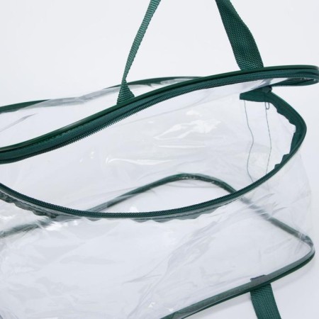 Lightning cosmetic bag, transparent/green color-3