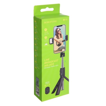 Mono-lap-trip Borofone By8, diagonal 3.5-6.7 ", BT4.0, flashlight, up to 800 mm, 55 mAh, black-8