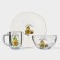 Avocado breakfast set, 3 items: mug 200 ml, salad bowl 450 ml, plate, MIX drawing