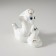 Souvenir Ceramics "Pope Snake and Baby" White with gold 4x9x8 cm