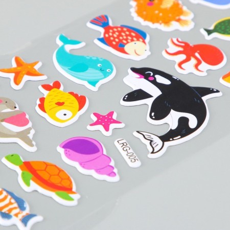 Sticker Plastic "Sea inhabitants" MIX 22x10 cm-7