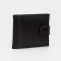Male purse on the Textura button, for bills, for cards, for coins, brown color