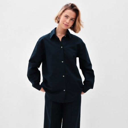 Female blouse minku: safari color blue, size 48-5