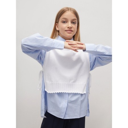 Knitted children's vests Amarobaby Bow, height 146 cm, white color-15
