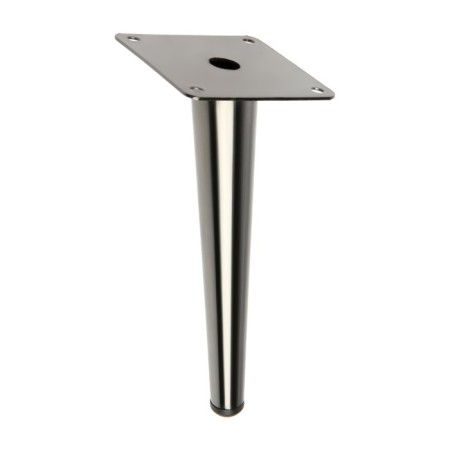 Furniture support Cappio OP07, h = 200mm, thick thickness 1.8, glossy color black