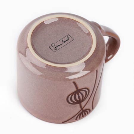 Ceramic "abstraction" mug, 320 ml, bronze color-2