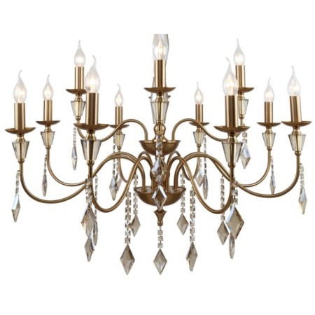 Suspended chandelier Grace 12XE14 40W, size 86x86x102-188 cm, bronze color-1