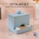 Organizer for storing cotton sticks, with a lid, 9 × 6.5 × 7.5 cm, color mix