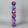 Set of balls Plastic D-8 cm, 6 pcs "Agnet" Patterns, silver-violet