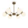 Chandelier 60W, 6he27, 43x68 cm, brass