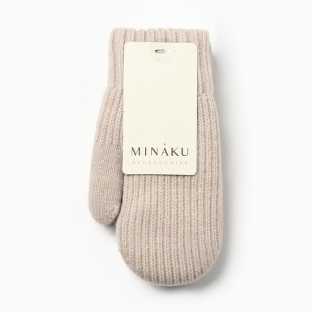 Baby mittens minku, beige color, 19 cm-3
