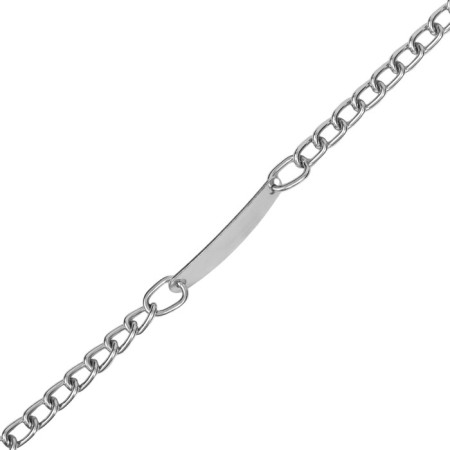Collar - a noose with a sign for engraving, 50 cm, wire thickness 2.5 mm-4