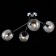 Ceiling EVOLUCE lamp. Sle106002-04. Marea. 4x40 watts, E14, 60x60x29 cm, chrome color, black