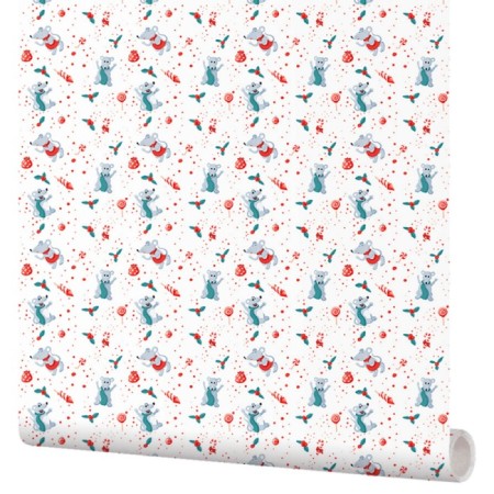 Self-adhesive film design 53-286 New Year 0.53x1.35 m