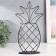 Decor metal, glass "Pineapp" black 15x5.5x25 cm