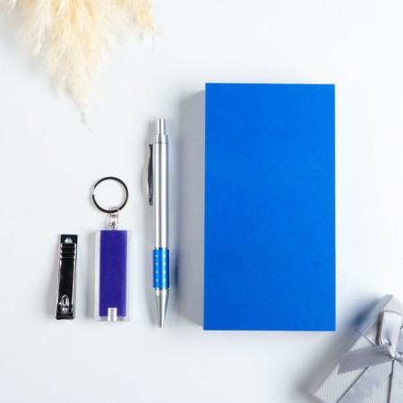 Gift set 3v1 (pen, nippers, blue flashlight)