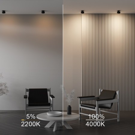 Built-in lamp Technical DL024-12W-DTW-B ONDA, 85x85x66 mm, LED, 12W, 640LM, black color black-5