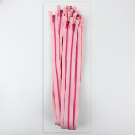 Lightning "Tractor", No. 5, detachable, automatic lock, 90 cm, pink/raspberry color-2
