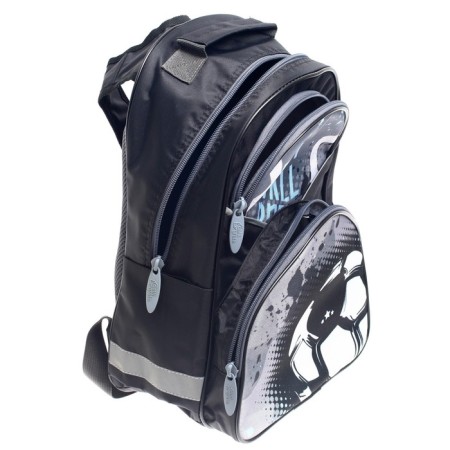 School backpack, 37 x 26 x 13 cm, ergonomic back, calligrata AN "Football"-12