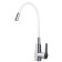 Fashun A54301-8 kitchen mixer, single-legged, flexible spout, stainless steel, satin, white