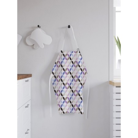 Apron kitchen with a photo print “Illusions with circles”, adjustable, size OS-1