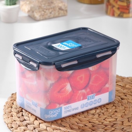 Food container Good & Good, 2.2 l, with a sealed lid, color mix-9