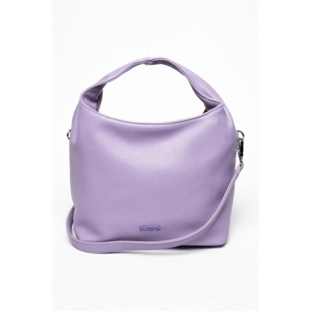 Gobo bag female, eco -leather, safenta purple, 32x13x21 cm
