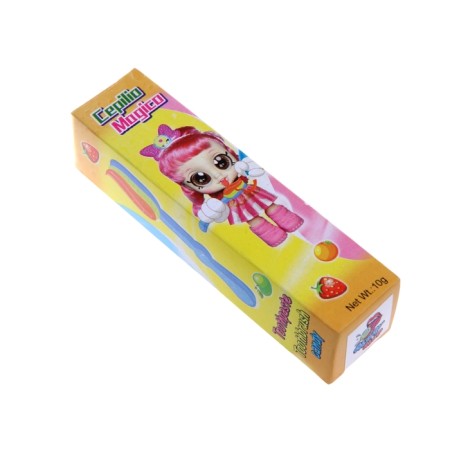 Dragee "Toothbrush with paste and explosive caramel" sugar, 10 g-1