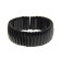 Solomon watch strap, 18 mm, metal, L-15.5 cm, black chrome