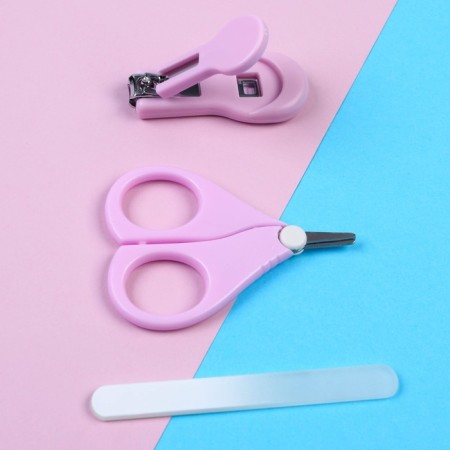 Manicure set for the smallest "Bunny" (scissors+forceps+saw)-1