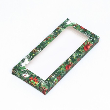Gift box for tiles of chocolate with the window "cones", 17.1 x 8 x 1.4 cm-4