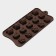 Form for chocolate “Polyana”, silicone, 20.5 × 10.5 × 1.5 cm, 15 cells (2.3 × 2.3 cm), brown color