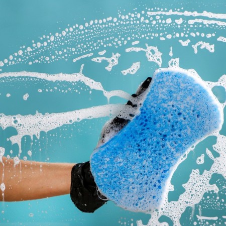 Car sponge "Shine", two -layer, 180 x 100 x 50 mm-11
