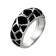 Ring "Leopard", echoing with oxidation, 17.5 size