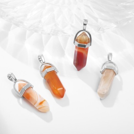 Suspension pendulum, "Agat Orange" sphere