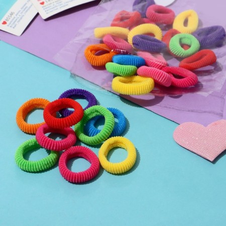 Hair elastic band "Mahrushka" (set 30 pcs) mix