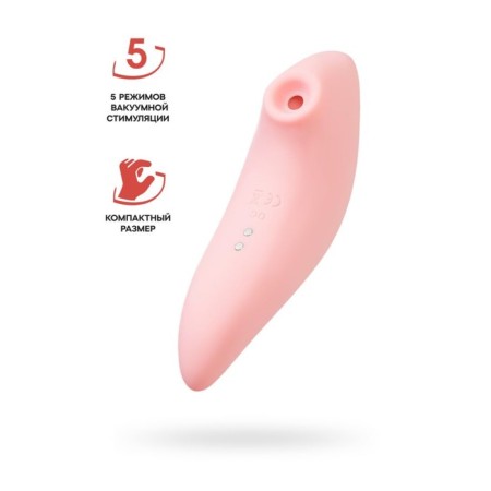 Vacuum-wave stimulator of the clitoris Flovetta Lily, silicone, 13 cm, pink