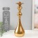 Summary Metal for 1 candle "Pellegrino" gold 15.5x15.5x51 cm
