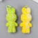 Decor Suspension "Puke -eyed bunnies - Sprinking, with a bow" set 2 pcs mix 12 cm