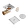 Gag Aflorn AF20610-10, D = 50 mm, horizontal, 100x100 mm, brass, chrome