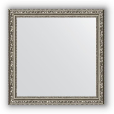 Mirror in the baguette frame - Busted silver vinette 56 mm, 64 x 64 cm, evoForm