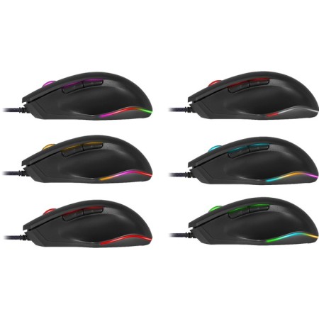 Mouse Defender Wolverine GM-700L, game, wired, backlight, 12800 dpi, USB, black-6