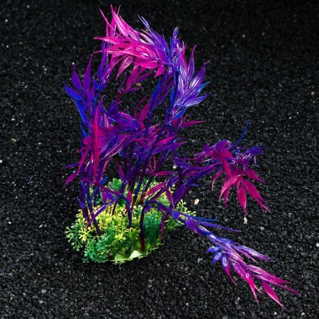 Artificial aquarium plant, 22 cm, purple-1