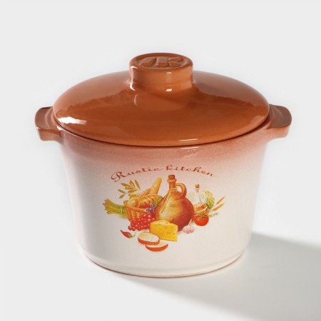 Rustic Kitchen, 500 ml, with ceramic handles and lid