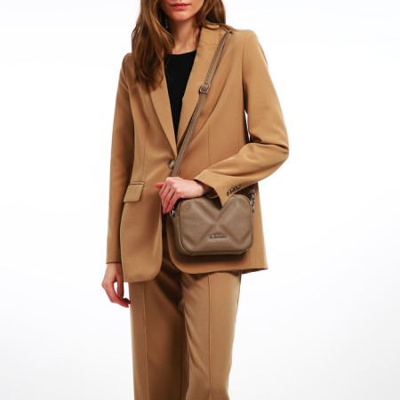 Women's bag over the shoulder Textura, small size, beige color-7